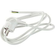 Шнур Евро с/з белый с угловой евровилкой ПВС 3*0,75 (1,2м)