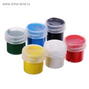 Гуашь 6 цветов × 20 мл Calligrata