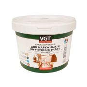 Краска вд моющ  1,5кг нар/вн ВД-АК-1180 (белоснежная) ВГТ