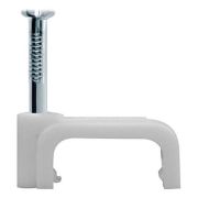 Скоба для кабеля плоская 10мм (50 шт)