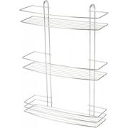Полка д/ванной настен 3 яр.,хром,47*35*13см,металл,полимер покрыт,Lecco