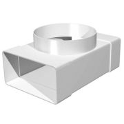 Соединитель Т-обр., плоских воздуховодов 60х120 с выходом на фланец D100