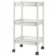Этажерка на колесиках 3-х секц. прямоугольная 37х29х11см