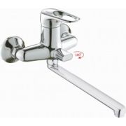 Смеситель Haiba д/ванны HB2204,плоск. излив 320мм., картридж 40мм. хром