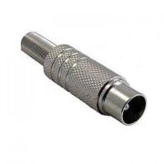 ШТЕКЕР TV Металл никель с пружиной Прямой