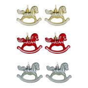 Набор декоративных украшений «Лошадки» 2шт, 8,3х2х6,8см, пластик, 3 цв.