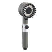 Лейка д/душа с массажным эффектом, 3 режима, с фильтром очистки воды, графит