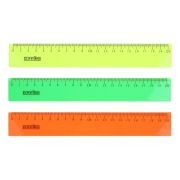 Линейка 20см, непрозрачная, 3 ярких цвета, пластик