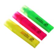 Набор маркеров-выделителей, 3 цв, плоский корпус, скош. наконечник, ПВХ пенал
