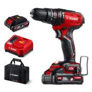 Дрель-шуруповерт, ударная, 2 АКБ LMS, сумка ДШУ-40-22 ЗУБР