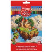 Карандаши пластиковые цв.  18 цветов, ErichKrause ArtBerry, трёхгранные