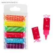 Маркер-текстовыделитель скошенный Calligrata «Батончик», 5 мм, МИКС