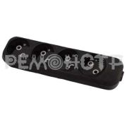 Колодка 4 гн, 2П+3, с/з, ОУ, 16А, 250В, черная TDM 7742