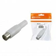 Штекер TV антенный,прямой, пластик, без пайки