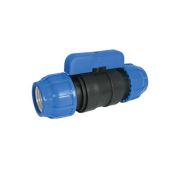 Кран 25мм, компрессионный, для ПЭ труб, (шт.)