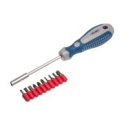 Отвёртка-держатель бит 11 насадок (Hardax)