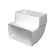 Колено вертикальное пластик 90°, 60х120, 60120КВП