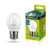 Cветодиодная лампа Ergolux LED G45-7W-E27/4500K.Шар