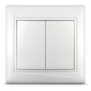 Выключатель СУ 2кл. 10А, белый