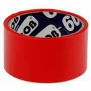 Лента клейкая, упаковочная красная 48мм x 24м. 45мкм