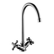 Смеситель Rossinka д/кухни H02-72 поворотный высокий излив хром L-260