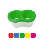 Стакан - непроливайка двойной Calligrata, 150х2 мл, с держателем для кистей, микс