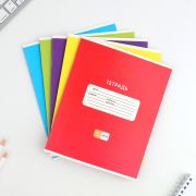 Тетрадь 12 л. в клетку,А5, обложка мелов картон, блок№1,МИКС