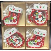 Игрушка елочная,деревянная, 12 шт.(упак)