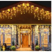 Уличная гирлянда Бахрома  6м / светодиодная, бел. провод, желтый свет