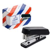 Степлер №10, до 10 л., встроенный антистеплер, чёрн