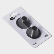 Крючки самоклеящиеся SAVANNA Black Loft, 2 шт, металл. чёрн.