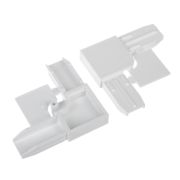 Соединительный уголок для москитного профиля, пластик, белый