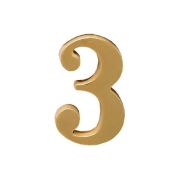 Цифра для обозначения номера квартиры Золото «3»
