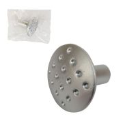 Ручка-кнопка мебельная мет Перфорация d-30мм (матов хром, хром)