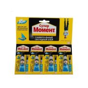 Клей Супер Момент гель (3 г) на блистер-карте (1кор 12шт)