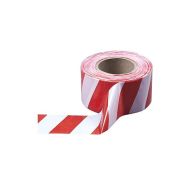Лента сигнальная, бело-красная, 50 мм х 200 м