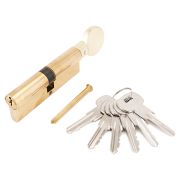 Цилиндровый механизм АЛЛЮР A.G 90-6K ВP латунь вертушка