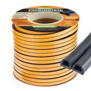 Уплотнитель самоклеящийся промышленный `PRAKTISCHE` D 10ммх12мм 50 м (чер)