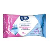 Салфетки влажные очищающие Эконом, анти-бактериальные, 15 шт.