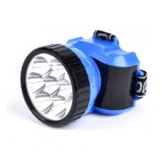 Фонарь налобный SBF-24-B (акк. 4V 0.5 Ah) 7св/д, син/пластик, 2 реж, з/у 220V