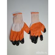 Перчатки обливные оранж.,черные с черн пальцами Profi