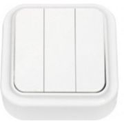 Выключатель ОУ 3 кл, белый