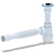 Сифон для мойки/раковины мини, в комплекте с гибкой трубой,1 1/4