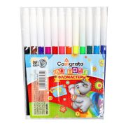 Фломастеры, 12 цветов, невентилируемый колпачок